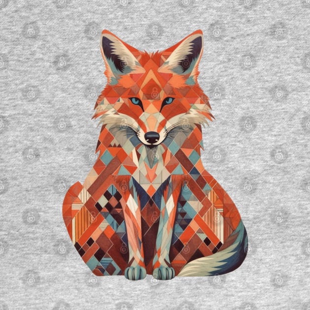 Spectrum Fox: Radiant Op Art Red Fox by Unboxed Mind of J.A.Y LLC 